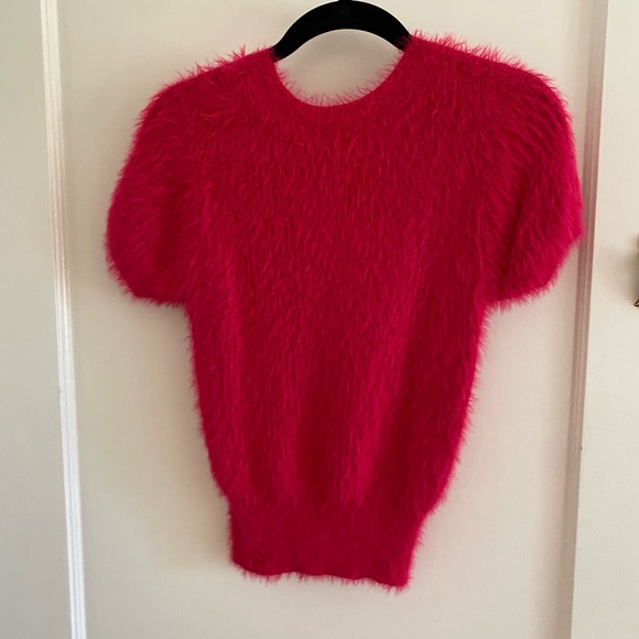 NOWT Zara Pink Knit Fuzzy Top - Picture 2 of 4